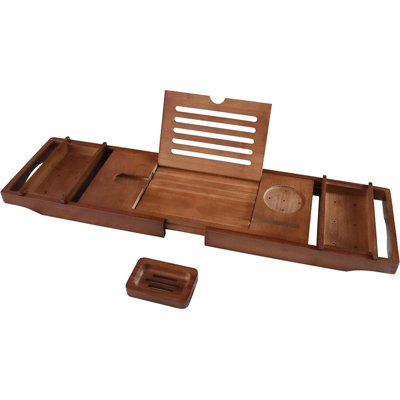 Lawona Freestanding Bamboo Bath Caddy