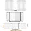 Barrière pour animaux 72 po très haute 72 po avec porte pour chat, large 29,5 po à 37,4 po, montée sous pression, facile à assembler, barrière pour chien pour la porte, les escaliers, le couloir (noir)-858560106