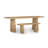 Daymon Oak Rectangular Solid Wood Top with Solid Wood Base Dining Table