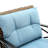 Blue Outdoor Rocking Chairs And Table - Construction, Easy Mobility 3Pcs Chair With Tabletop Color, Weave-200992160