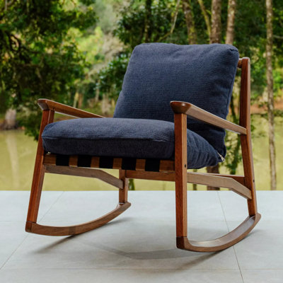 Mid Century Solid Wood Rocking Chair by Grain Wood Furniture