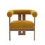 Chaise d'appoint moderne rembourrée avec accoudoirs ronds