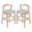 Ensemble de 2 chaises de salle à manger, tabouret de bar en bois d'hévéa