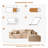 Vivelle 108'' Cloud Upholstered Boneless Sectional Couch With Chaise L-Shape Modern Modular Sofa For Living Room Bedroom No Assembly Required-1782903505-1784288229