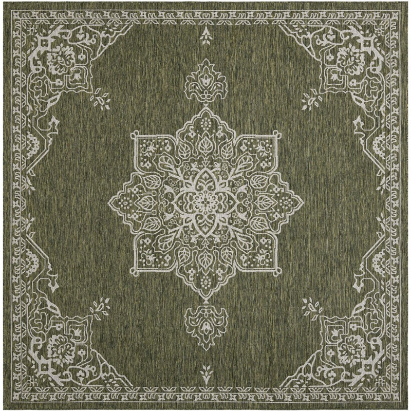 Tapis transitionnel Tollefson couleur forêt, Carré 10 pi