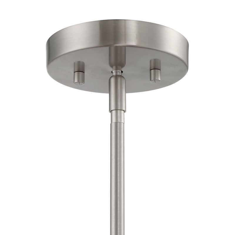 Luminaire suspendu en dome à 1 lumière, Nickel