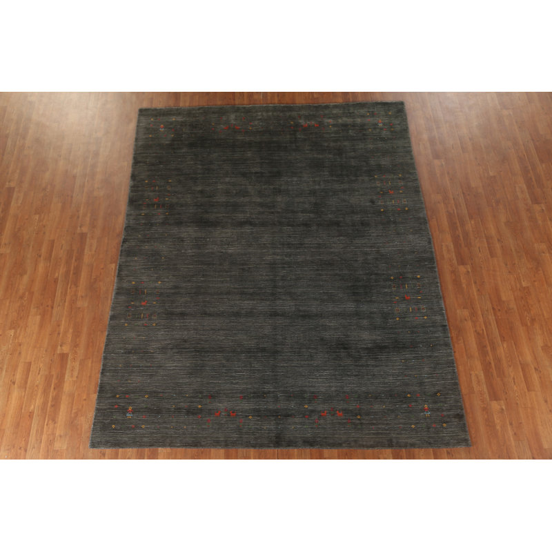 Tapis oriental gris et vert Gabbeh