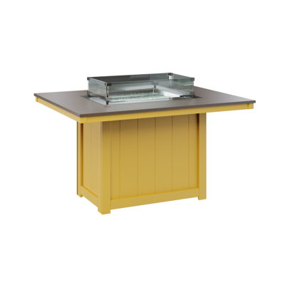 Donoma Rectangular Dining Fire Pit Table