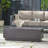 40" Outdoor 50,000 BTU Rectangular Iron Propane Fire Pit (Tank Cover Not Included)