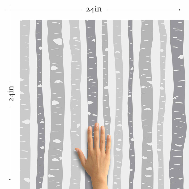 Carreau de papier peint auto-adhésif l 24 po Branches, L 126 po x l 24 po