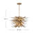 Agave 7-Light Hand Sculpted Single Tier Chandelier - Burnished Gold