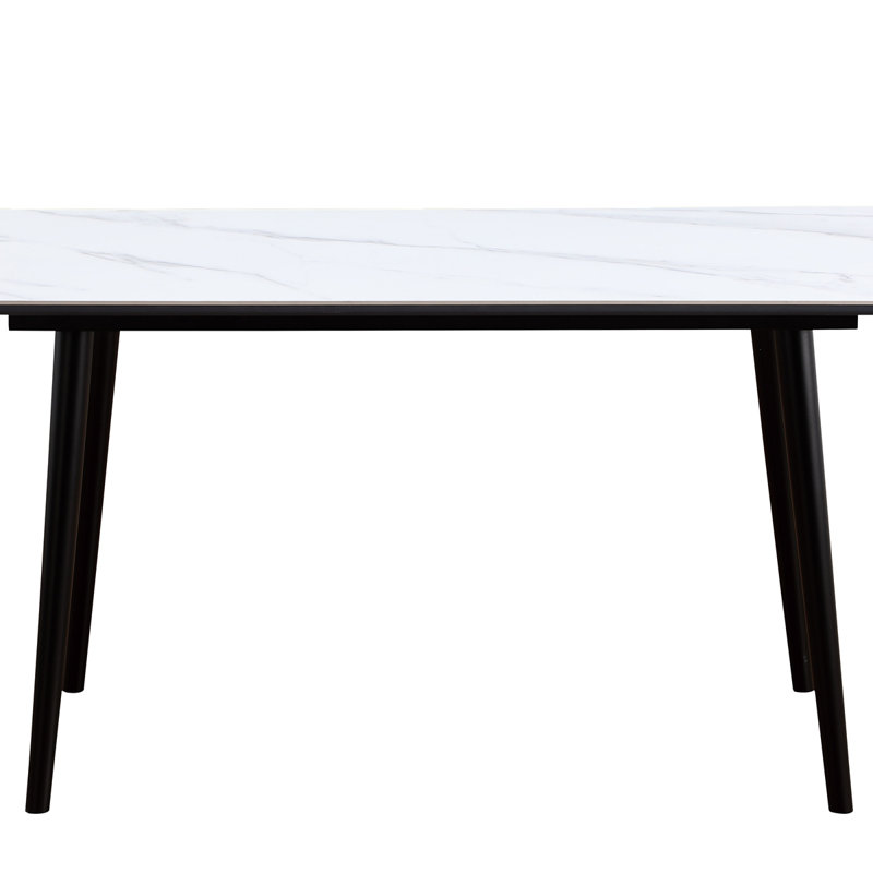 Table de salle à manger Meya, Blanc