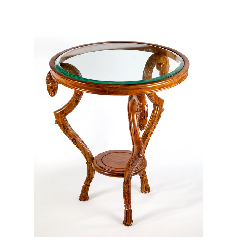 Grape Vine Beveled Glass Top Coffee Table