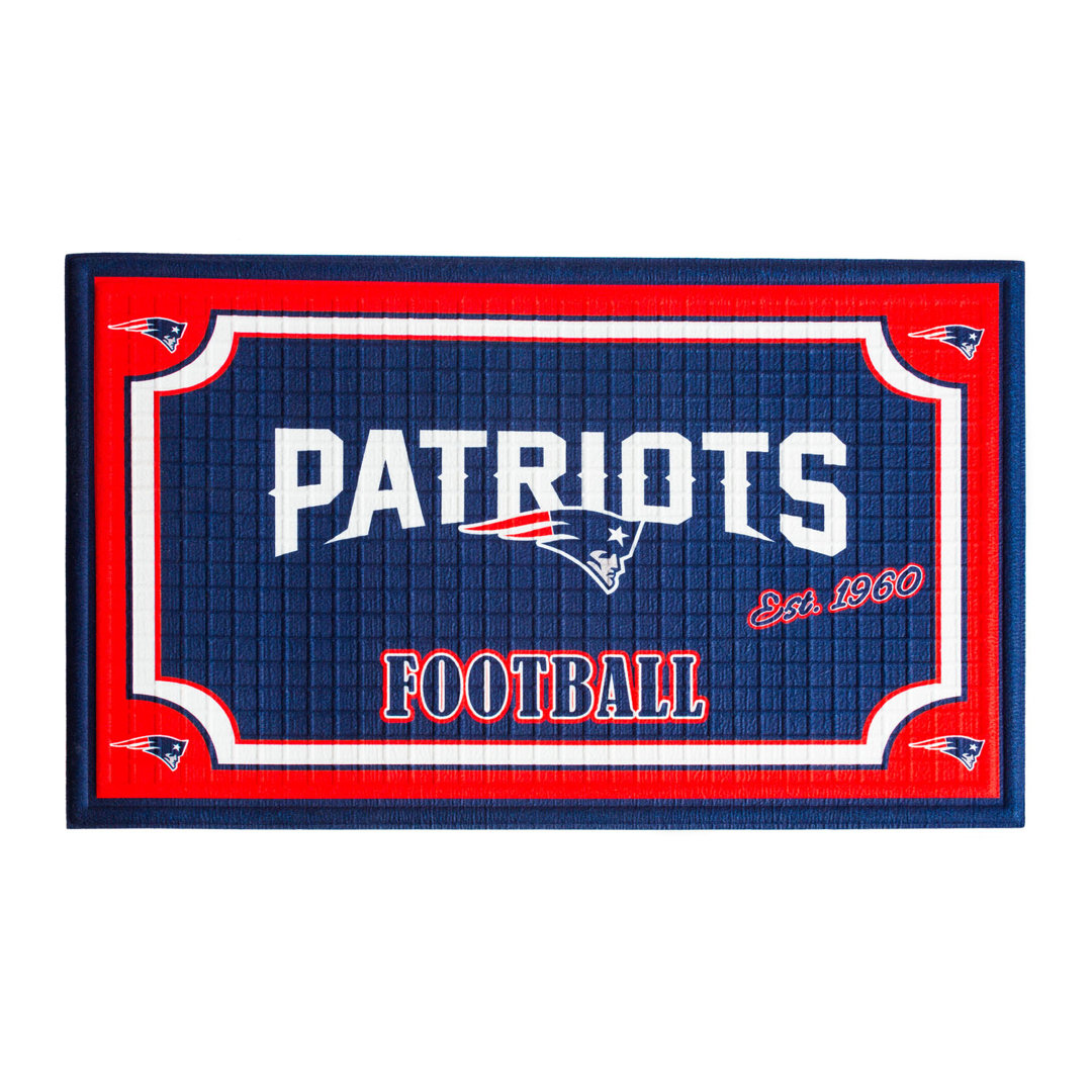 NFL Embossed 30 in. x 18 in. Non-Slip Outdoor Door Mat Evergreen Enterprises, Inc NFL
