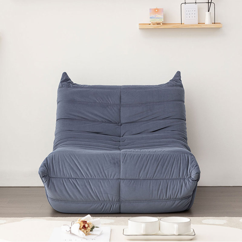 Cozy Modern Lounge Chair, Grey Microfiber / Microsuede