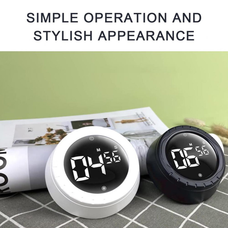 Digital Kitchen Timer, White