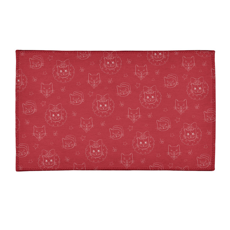 Tapis de zone rouge fait main, Rectangle 2 pi x 3 pi