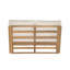 Ensemble de causeuse et de table basse en bois d'acacia beige royal