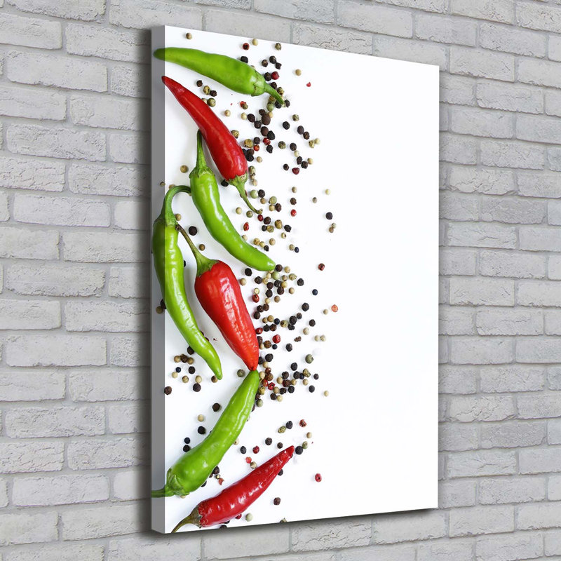 Chilli peppers 1 Piece Wrapped Canvas Wall Art