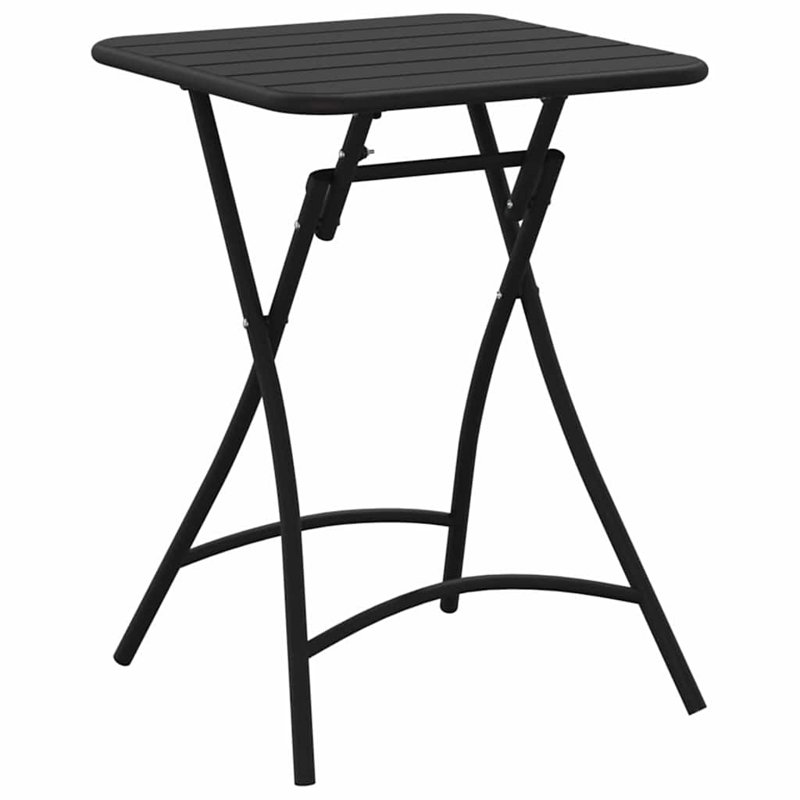 Bistro Table Folding Powder-coated Steel Outdoor Garden Furniture Patio, Anthracite