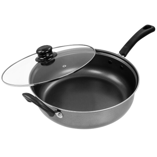 Gibson Everyday Highberry 3 Piece Nonstick Carbon Steel Cookware Set in Grey