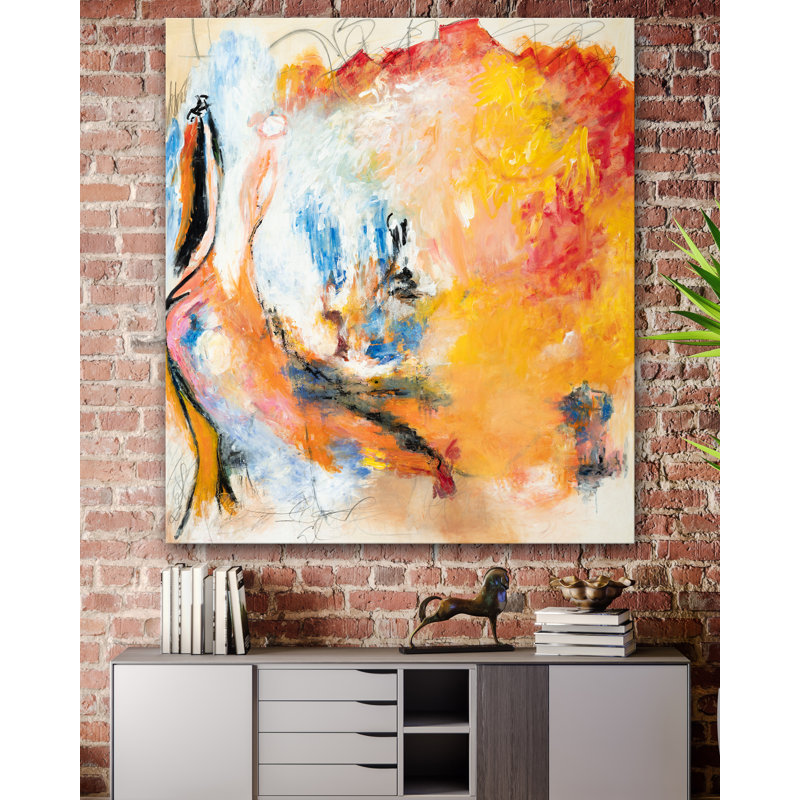 Orange Abstract Print by Lara Brooke
