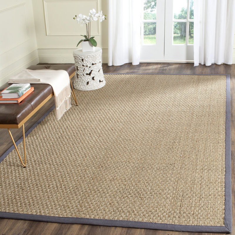Arley Natural/Dark Gray Rug, Rectangle 183 x 274cm