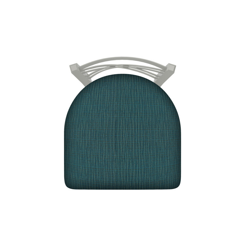 Catalina 18'' H Upholstered Metal Side Chair, Anodized Nickel, Fabric-Graph Tidal