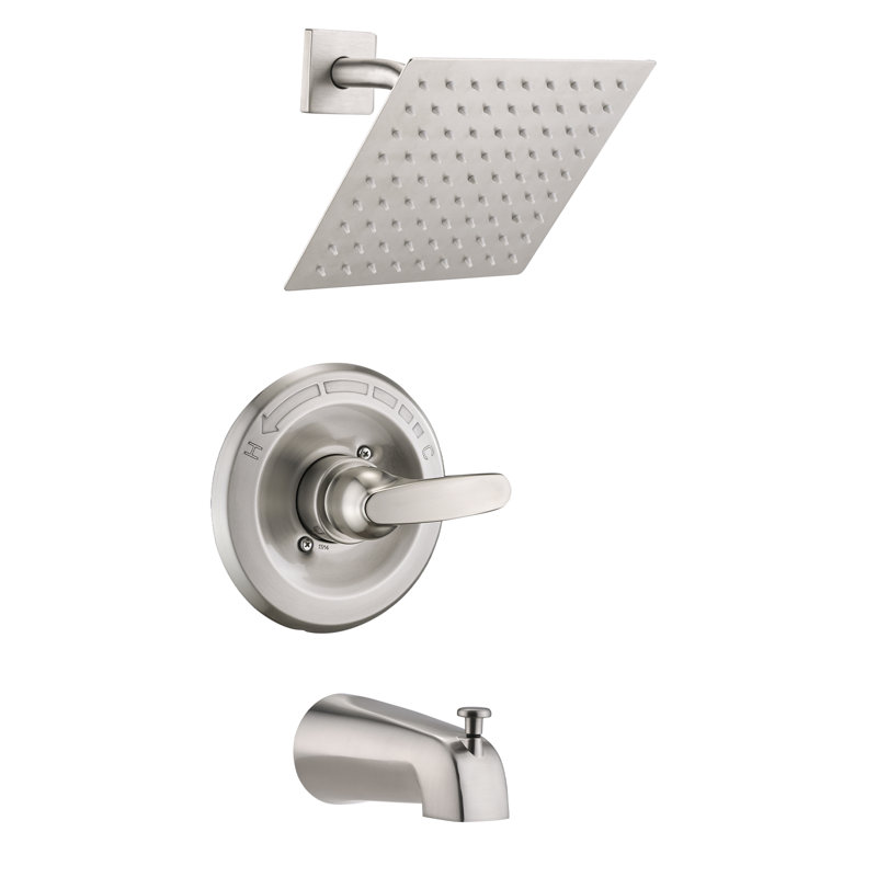 Ensemble de garniture de robinet de douche à pluie de remplacement 8 "pour système de douche carrée à haute pression et système de poignées Delta 13/14