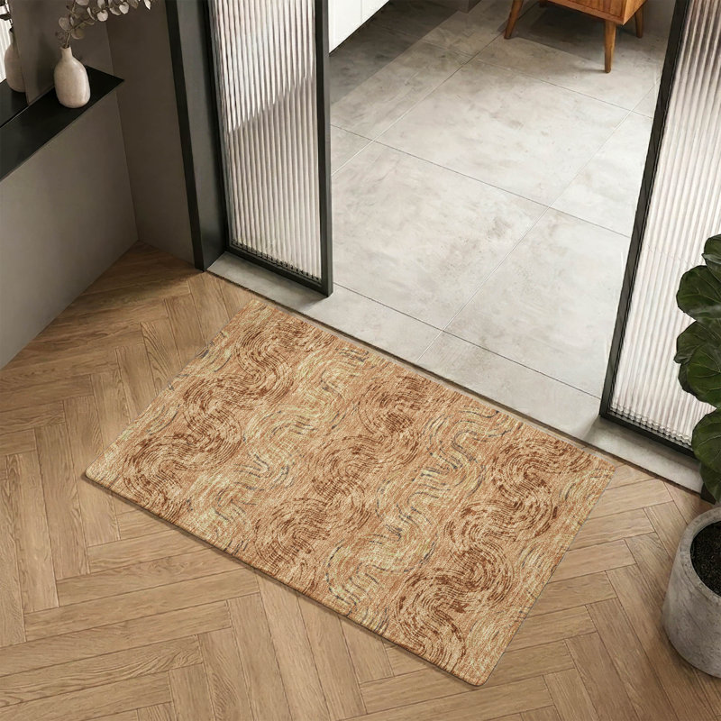 Tapis en spirale lavable à la machine de qualité supérieure Mayfield AMF2461, Cuivre, 2 pi 6 po x 3 pi 10 po