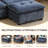 88.9" Wide Comfy Cloud Couch with Ottoman, Cloud Modular Sectional Compression Sofa, Sectional Couches for Living Room-Cloud-Like Chenille Upholstery, Tufted Back, and Modern Design-2111480249
