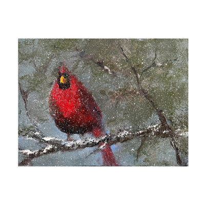 «Cardinal In Snow I» sur toile