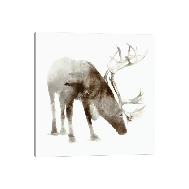 Caribou 1 Piece Wrapped Canvas Painting, 45.72 cm H x 45.72 cm W x 1.91 cm D
