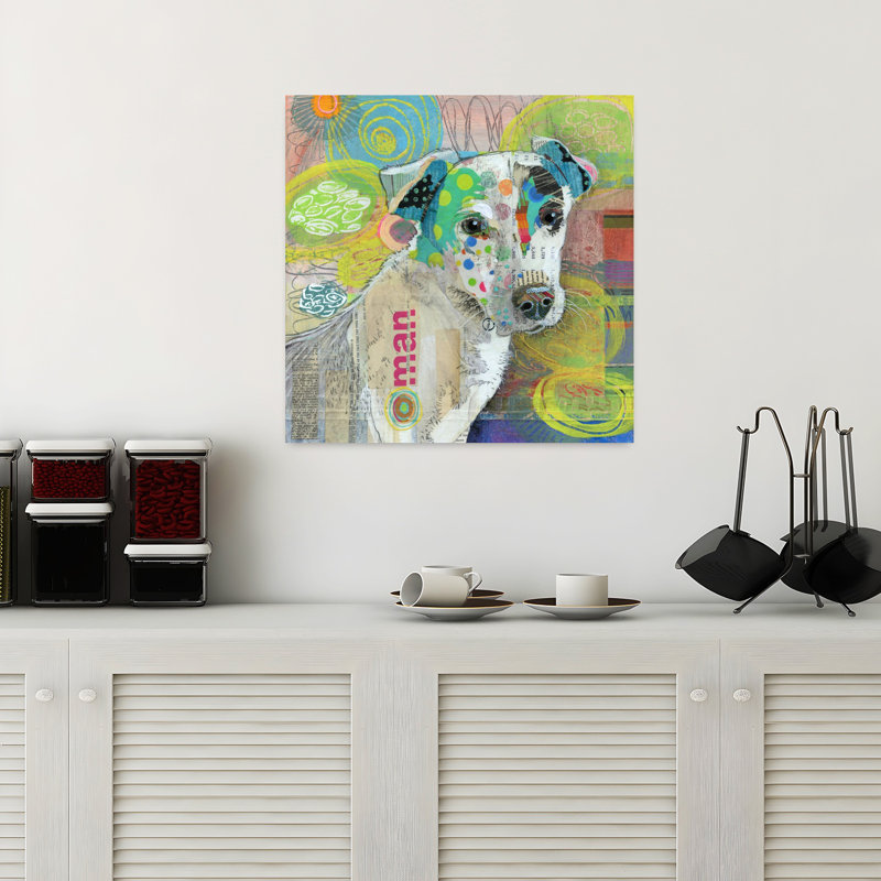«The Ham Man», art abstrait contemporain pour chien, H 18 po x l 18 po