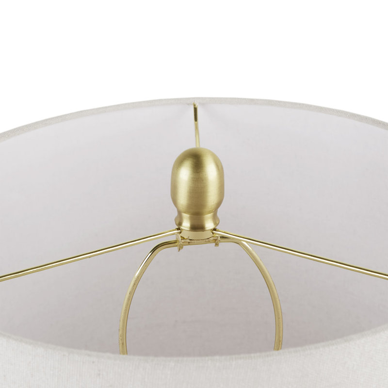 Lysandria Green Glass Table Lamp with Gold Accents