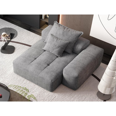 Chaise en chenille avec 2 coussins