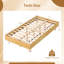 Cadre de lit flottant simple avec lumières DEL, lit plateforme moderne en bois de 12 pouces-129619071