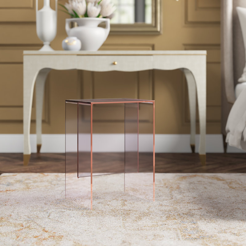 Max Beam End Table, Dusty Pink