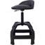 Tabouret pivotant pneumatique à 360 degrés, siège mécanique à roulettes, tabouret mécanique robuste, noir-126279566