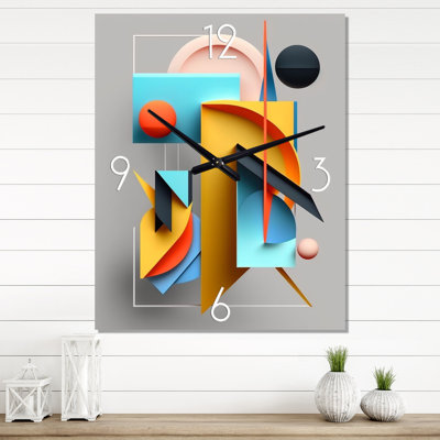 Graphic Retro Compositions IV - Horloges murales géométriques modernes