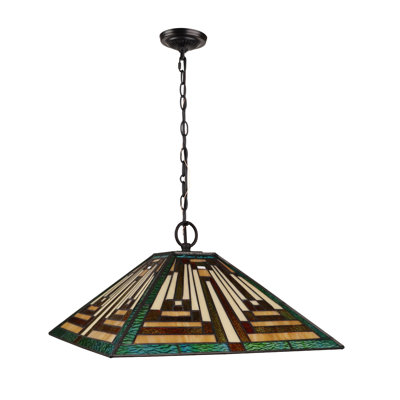Abat-jour de style mission 16 lumières CHLOE Lighting Tiffany