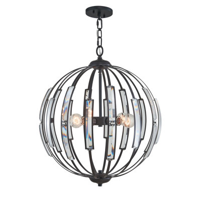 Lustre de globe à 3 lumières unique Hillandale