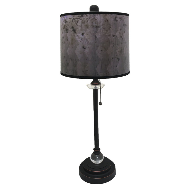 Lampe buffet 28" crystal Pisani, Bronze
