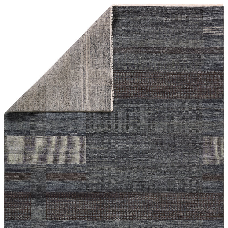 Handmade Wool Striped Area Rug, Rectangle 10' x 14'
