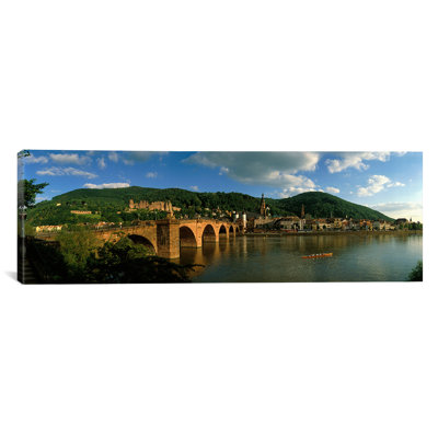 Heidelberg panoramique bridge, allemagne, reproduction de photo sur toile
