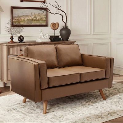 62.2'' Wide Upholstered Loveseat With Solid Wood Legs