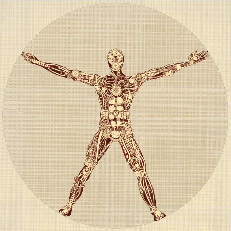 The Vitruvian Man. by RYGERSZEM - Wrapped Canvas Print, 51cm H x 51cm W