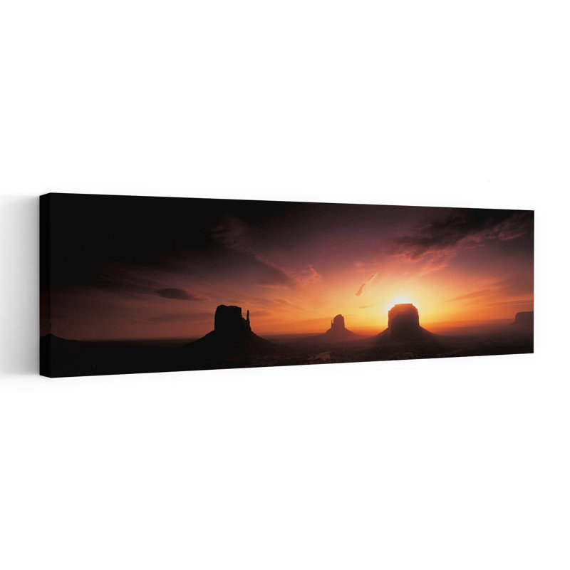 Monument Valley Utah USA by Collezione Panoramica - Wrapped Canvas Panoramic Print, 30.48 cm H x 91.44 cm W
