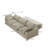 Kenda 5-Piece Upholstered Modern Linen Slipcovered Sectional With Storage Ottoman-721118611