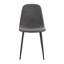 Ensemble de chaises de salle à manger confortables en lin et coton - Six pièces dans des chaises foncées seulement, sans les tables